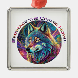 Embrace für den kosmischen Howl Wolf Ornament Aus Metall
