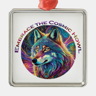 Embrace für den kosmischen Howl Wolf Ornament Aus Metall