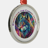 Embrace für den kosmischen Howl Wolf Ornament Aus Metall (Rechts)