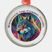 Embrace für den kosmischen Howl Wolf Ornament Aus Metall (Vorne)