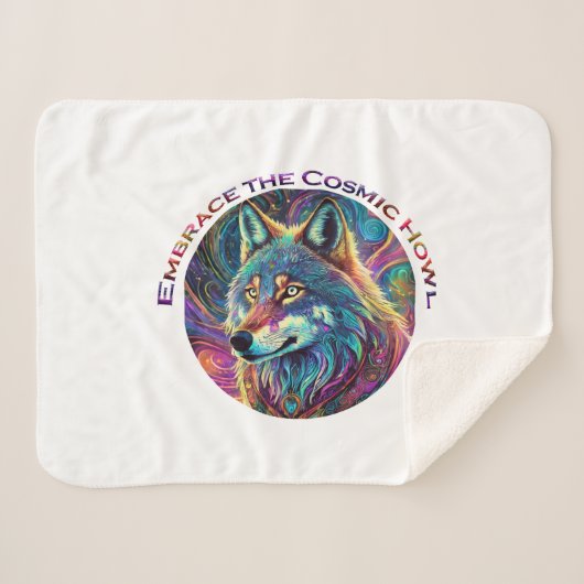 Embrace für den kosmischen Howl Wolf Sherpadecke (Vorderseite (Horizontal))