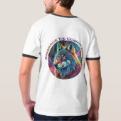 Embrace für den kosmischen Howl Wolf T-Shirt (Schwarz voll)