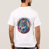 Embrace für den kosmischen Howl Wolf T-Shirt (Rückseite)