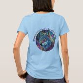 Embrace für den kosmischen Howl Wolf T-Shirt (Rückseite)