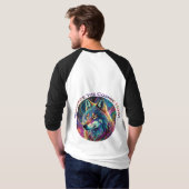 Embrace für den kosmischen Howl Wolf T-Shirt (Schwarz voll)