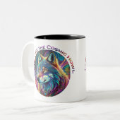 Embrace für den kosmischen Howl Wolf Zweifarbige Tasse (Vorderseite Links)