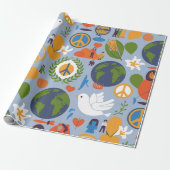 Embrace Global Wird Colorful Peace and Harmony Geschenkpapier (Ungerollt)