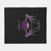 Embrace Goth Skeleton Heart Fleecedecke (Vorderseite (Horizontal))