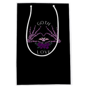 Embrace Goth Skeleton Heart Mittlere Geschenktüte