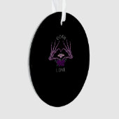 Embrace Goth Skeleton Heart Ornament (Vorderseite)