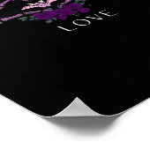 Embrace Goth Skeleton Heart Poster (Ecke)