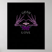 Embrace Goth Skeleton Heart Poster (Vorne)