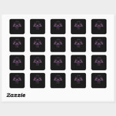 Embrace Goth Skeleton Heart Quadratischer Aufkleber (Blatt)