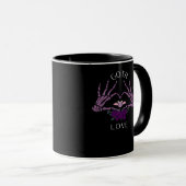 Embrace Goth Skeleton Heart Tasse (VorderseiteRechts)