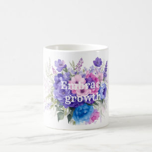 Embrace Growth romantic Wildblume Kaffeetasse