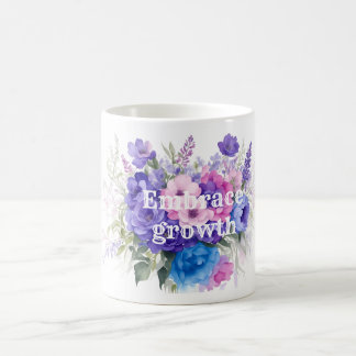 Embrace Growth romantic Wildblume Kaffeetasse