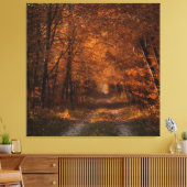 Embrace im Herbst - Ruhiger Waldweg Kunst P Leinwanddruck (Insitu (Wohnzimmer))