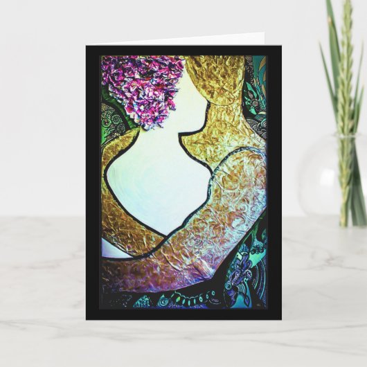 Embrace Interracial Paar umarmte Kunstwerke Karte (Vorderseite)