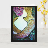 Embrace Interracial Paar umarmte Kunstwerke Karte (Gelbe Blume)