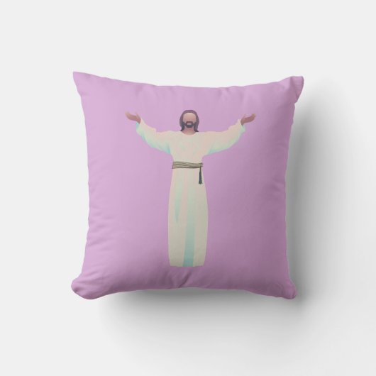Embrace Jesus - Kissen werfen in Lavender (Vorderseite)