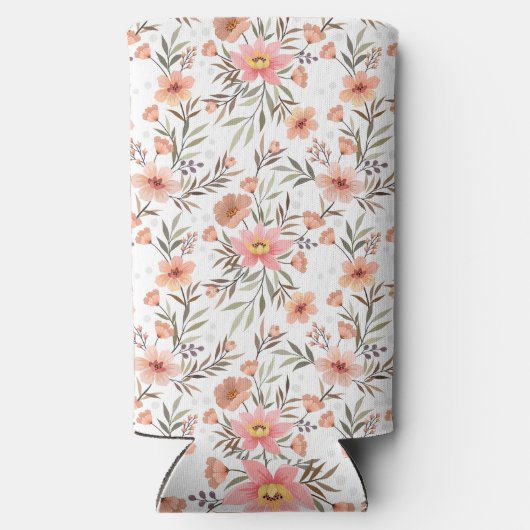 Embrace Joy: farbenfrohe Boho-Blume Selters Dosenkühler (Rückseite)