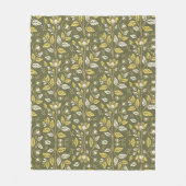 Embrace Nature with Elegant Floral Patterns Fleecedecke (Vorderseite)