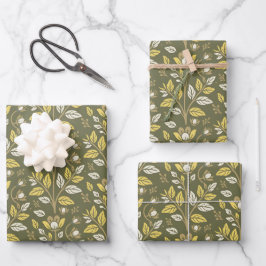 Embrace Nature with Elegant Floral Patterns Geschenkpapier Set