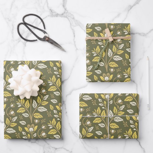 Embrace Nature with Elegant Floral Patterns Geschenkpapier Set (Vorderseite)