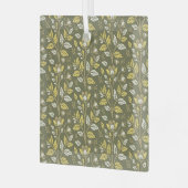 Embrace Nature with Elegant Floral Patterns Ornament Aus Glas (Vorderseite links)