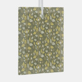 Embrace Nature with Elegant Floral Patterns Ornament Aus Glas (Vorderseite Rechts)