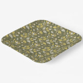 Embrace Nature with Elegant Floral Patterns Pappteller (Gewinkelt)