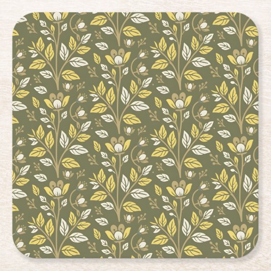 Embrace Nature with Elegant Floral Patterns Rechteckiger Pappuntersetzer (Vorderseite)