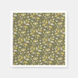 Embrace Nature with Elegant Floral Patterns Serviette