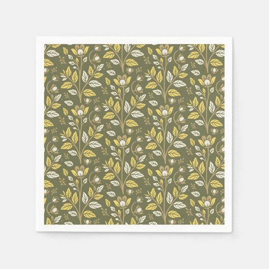 Embrace Nature with Elegant Floral Patterns Serviette (Vorderseite)