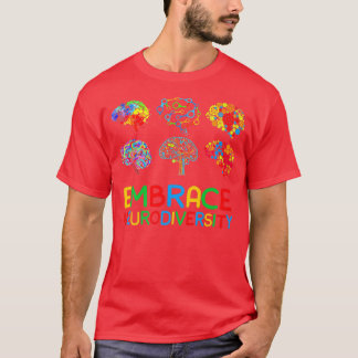 Embrace Neurodiversity ADHD Autismus Bewusstsein G T-Shirt