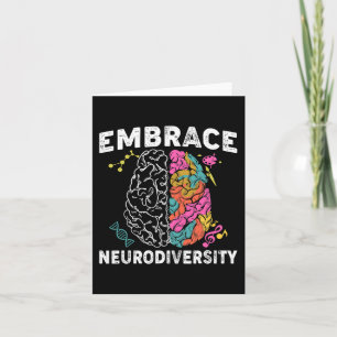 Embrace Neurodiversity ADHD Autismus Bewusstsein Karte