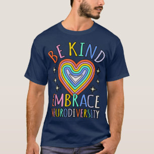 Embrace Neurodiversity ADHD Awareness Orange Ribbo T-Shirt