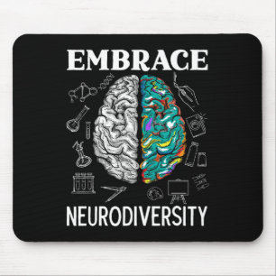 Embrace Neurodiversity Adheness Awareness Mental H Mousepad