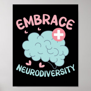 Embrace Neurodiversity-Aufkleber Poster