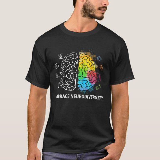 Embrace Neurodiversity Autism Awareness ASD Men Wo T-Shirt (Vorderseite)