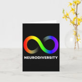 Embrace Neurodiversity-Autismus Adhd Asd Infinity Karte (Gelbe Blume)