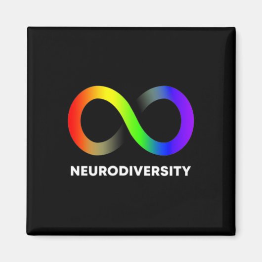 Embrace Neurodiversity-Autismus Adhd Asd Infinity Magnet (Vorne)
