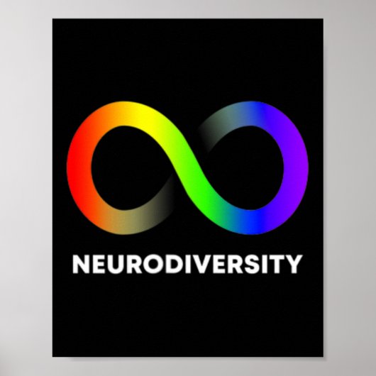 Embrace Neurodiversity-Autismus Adhd Asd Infinity Poster (Vorne)