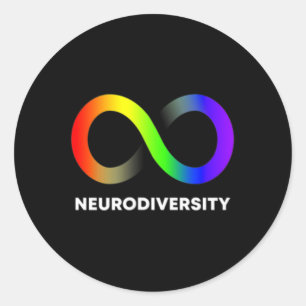 Embrace Neurodiversity-Autismus Adhd Asd Infinity Runder Aufkleber