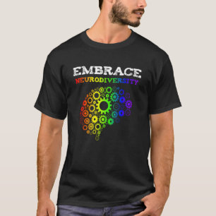 Embrace Neurodiversity Autismus ADHD Rainbow Brain T-Shirt