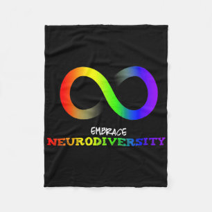 Embrace Neurodiversity Autismus Asd Add Rainbow In Fleecedecke