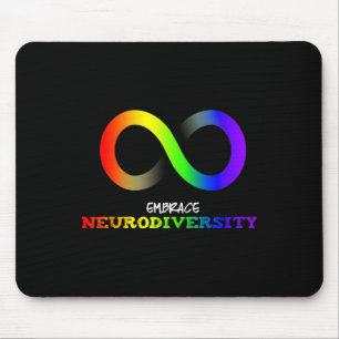 Embrace Neurodiversity Autismus Asd Add Rainbow In Mousepad