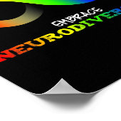 Embrace Neurodiversity Autismus Asd Add Rainbow In Poster (Ecke)