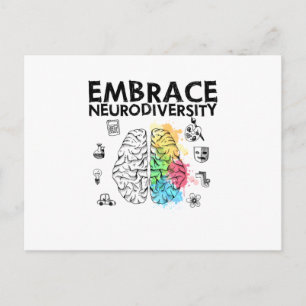 Embrace Neurodiversity-Autismus-Bewusstsein Ankündigungspostkarte