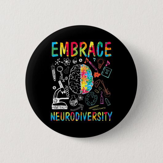 Embrace Neurodiversity Autismus Bewusstsein Asse M Button (Vorderseite)